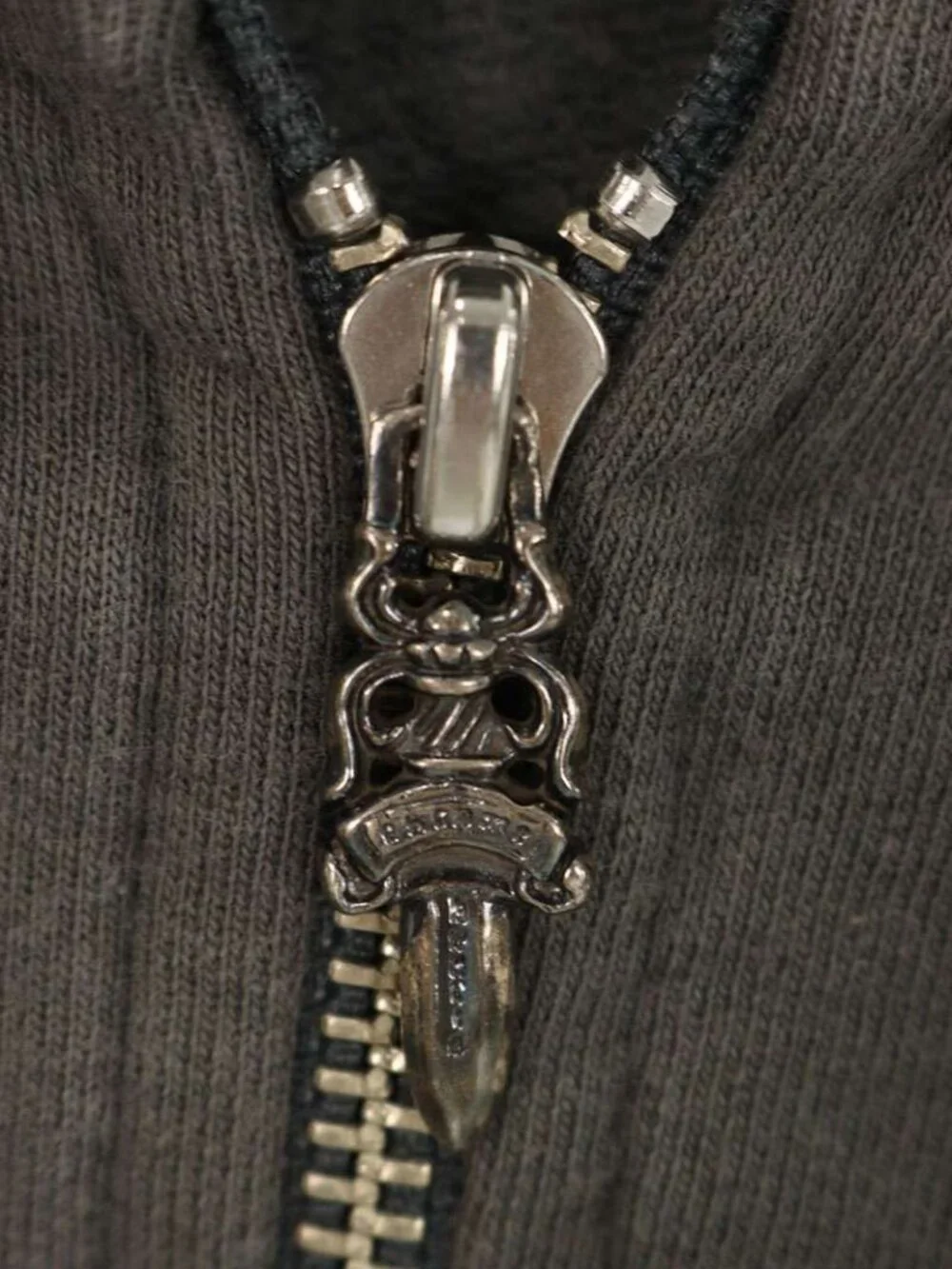 Chrome Hearts Sweatshirt HD Zip Vintage Back Horseshoe Print Dagger Zip